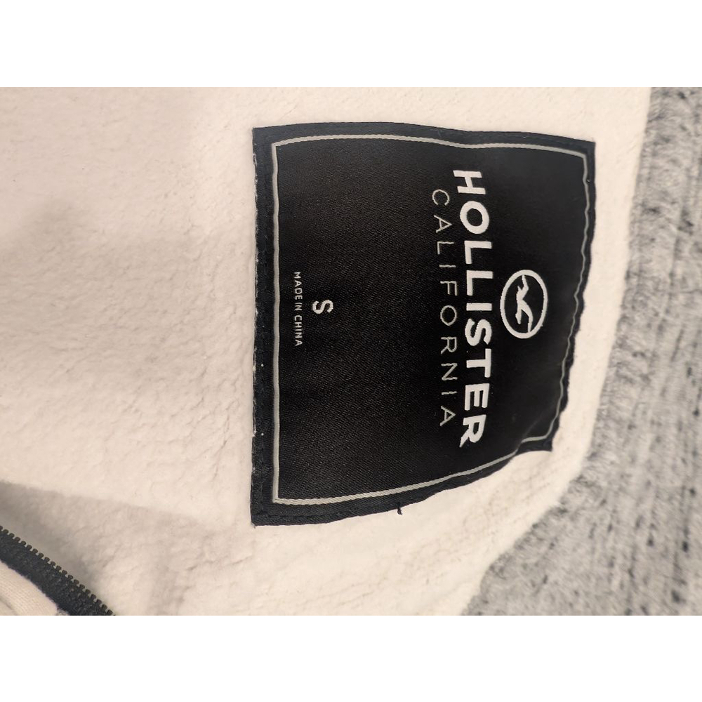 Men's Hollister California Hoodie S Black White Colorblock Full Zip Jacket, - Picture 5 of 5